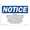 Signmission OSHA Notice Sign, 7" H, Rigid Plastic, Warning Thoroughly Cooking Foods Of Animal Sign, Landscape OS-NS-P-710-L-18929 - alternate 1